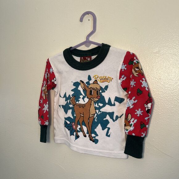 Rudolph The Red Nosed Reindeer The Movie Vtg 90s Character Long Sleeve Tee- 3T - Picture 2 of 9